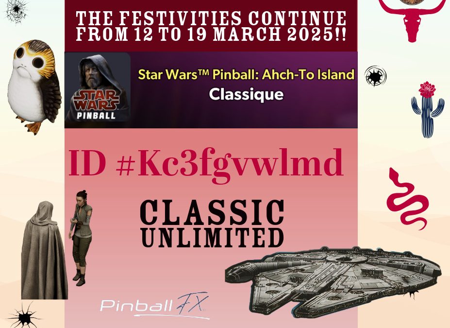 March 12, 2025 Star Wars Pinball : Ahch-To Island