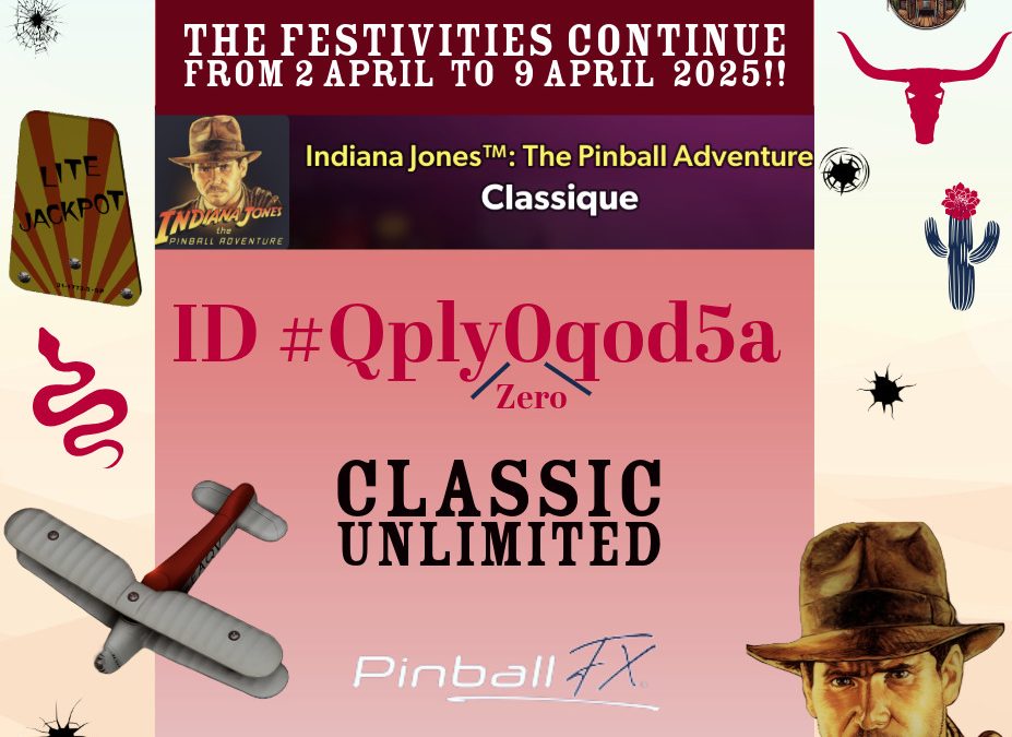 April 2, 2025 Indiana Jones : The Pinball Adventure