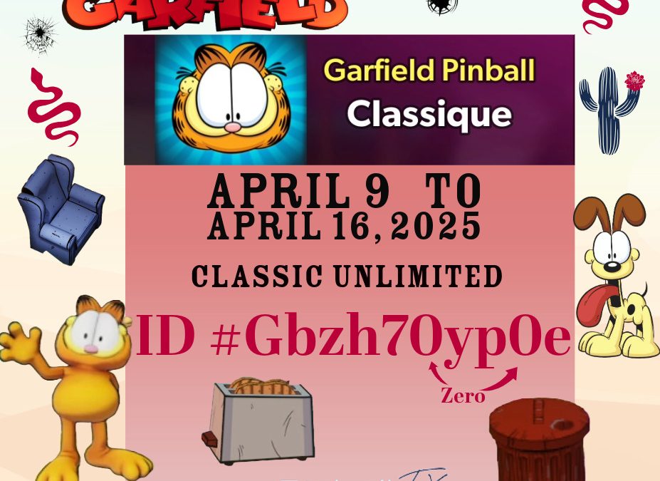 April 9, 2025 Garfield Pinball