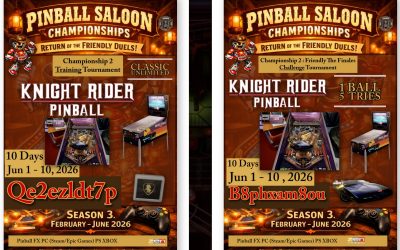 Jun 1 – 10, 2026 Knight Rider Pinball