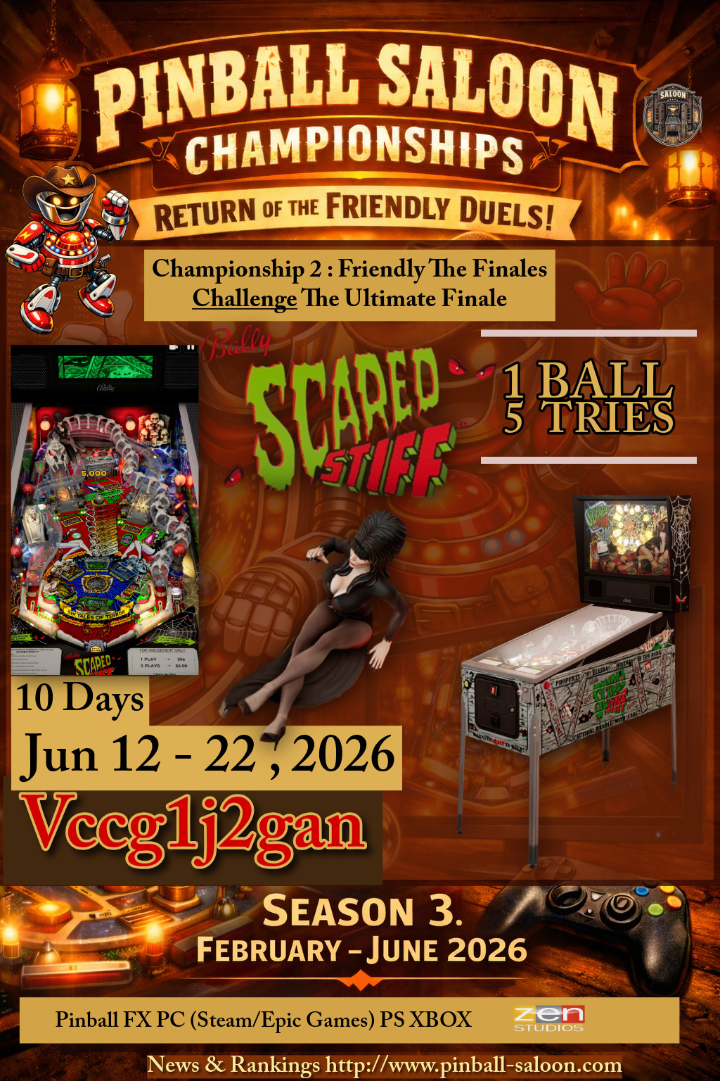 Saison 3 260611 Challenge Elvira scared stiff annonce